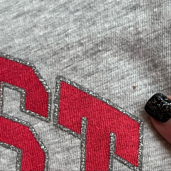 Pam & Gela Feminist Gangsta Glitter Graphic Distressed Racerback Tank Top L - Picture 5 of 13